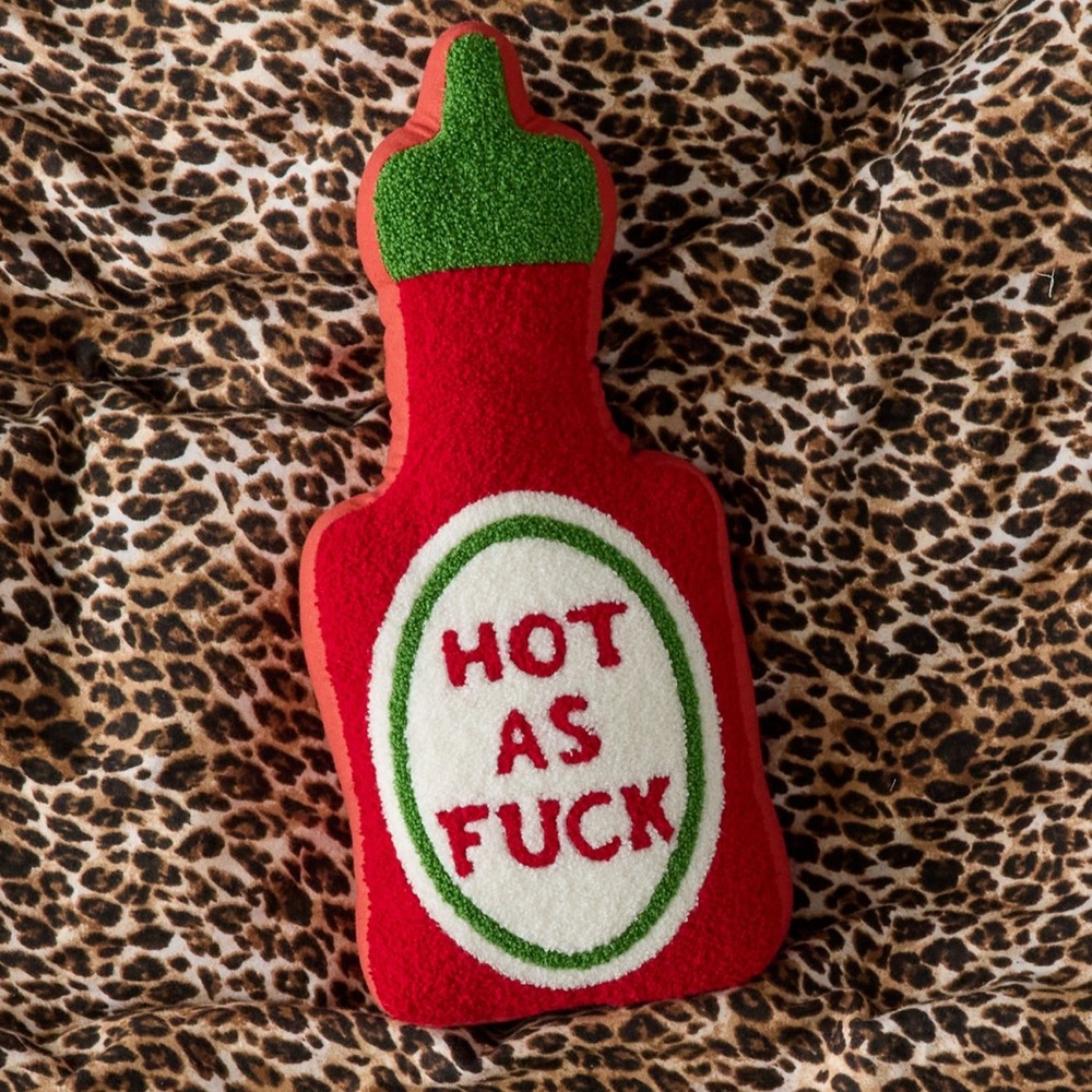Urban Outfitters Red and Green Hot Sauce Pillow